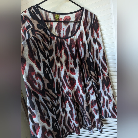 24/7 TUNIC TOP BLOUSE MADE IN USA! Size 1X multicolored - Picture 2 of 6